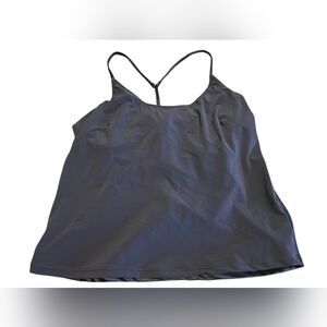 Wera Blue Racer Back Camisole With Built In Bra Size Small EUC